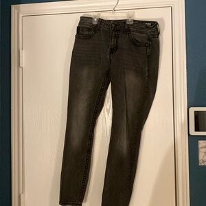 Miss Me gray black jeans ankle length size 30